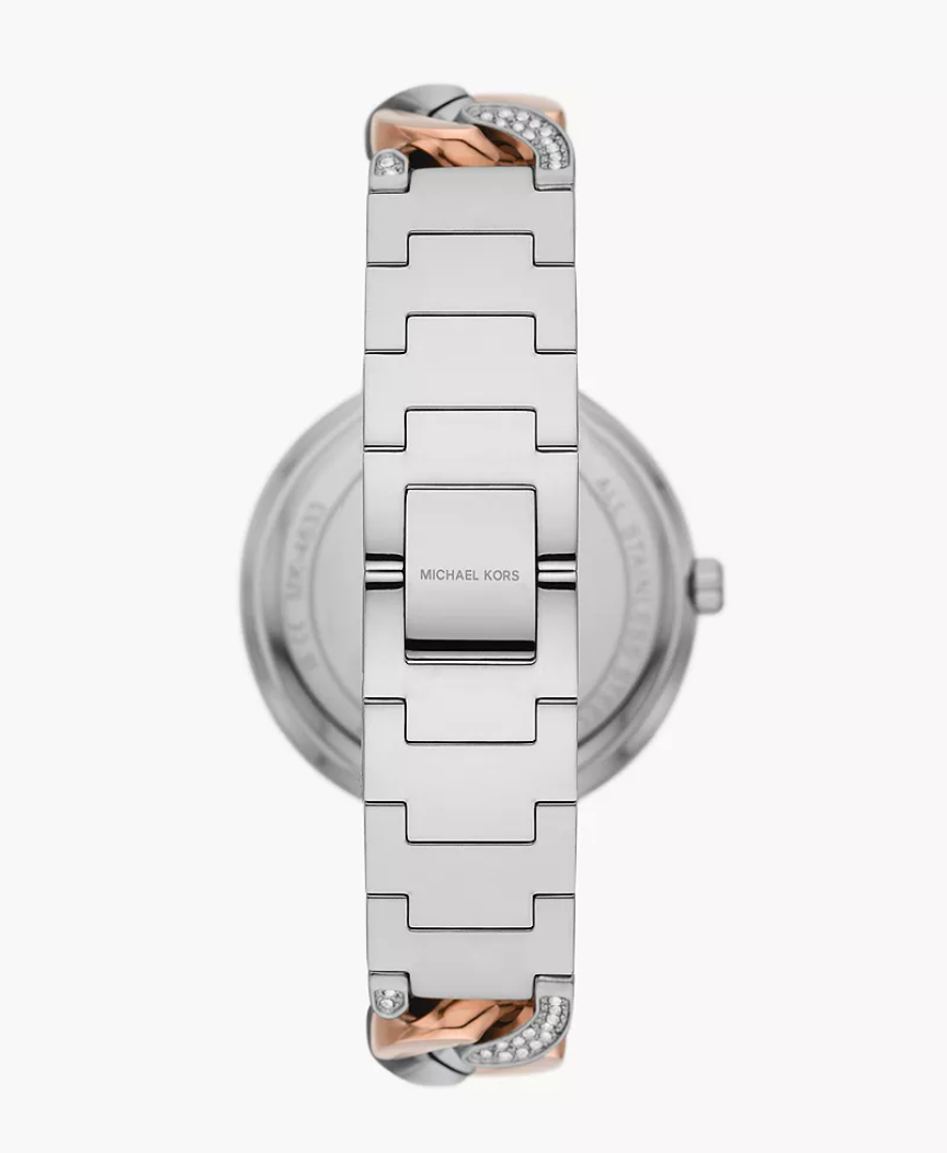 Michael Kors Women Catelyn Three-Hand Two-Tone Stainless Steel Chain Watch Mk4634 (Pre-Order)