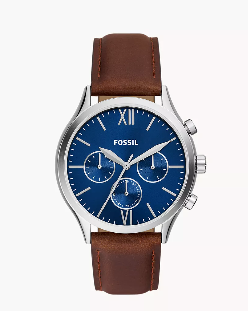 Fossil Men Fenmore Multifunction Brown Leather Watch Bq2811 (Pre-Order)