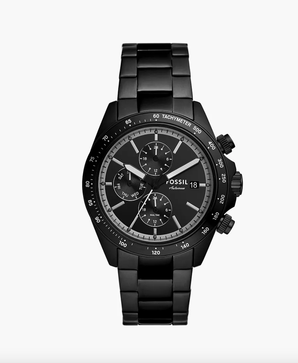 Fossil Men fossil-outlet logo Autocross Multifunction Black Stainless Steel Watch Bq2875 (Pre-Order)