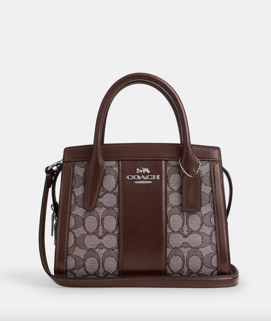 Coach Andrea Carryall Bag In Signature Jacquard Sv Oak Maple (Pre-Order)