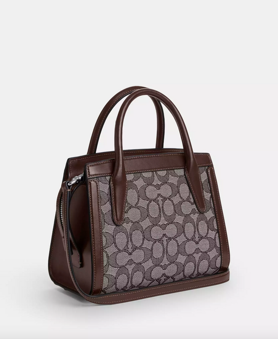 Coach Andrea Carryall Bag In Signature Jacquard Sv Oak Maple (Pre-Order)