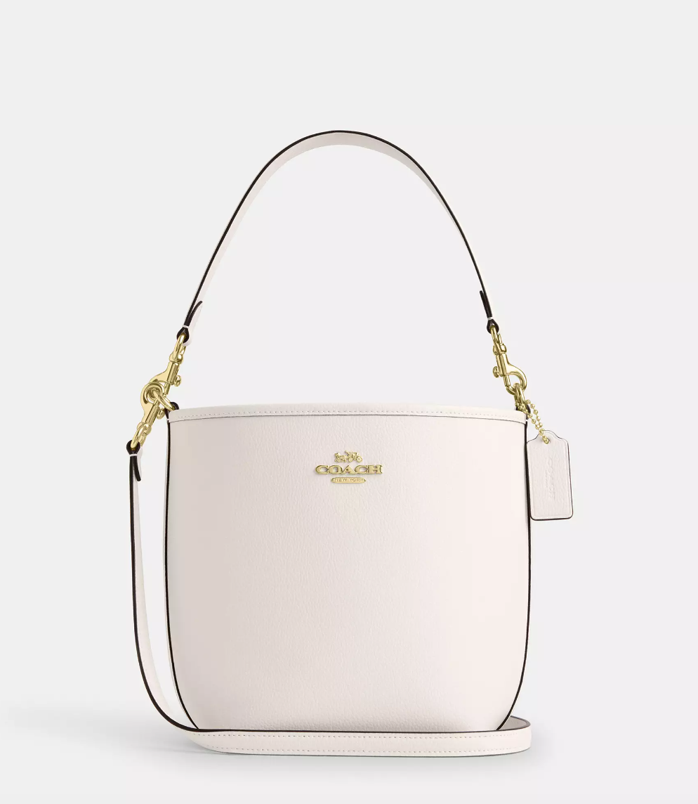Coach City Bucket Bag In Double Face Leather Chalk (Pre-Order)