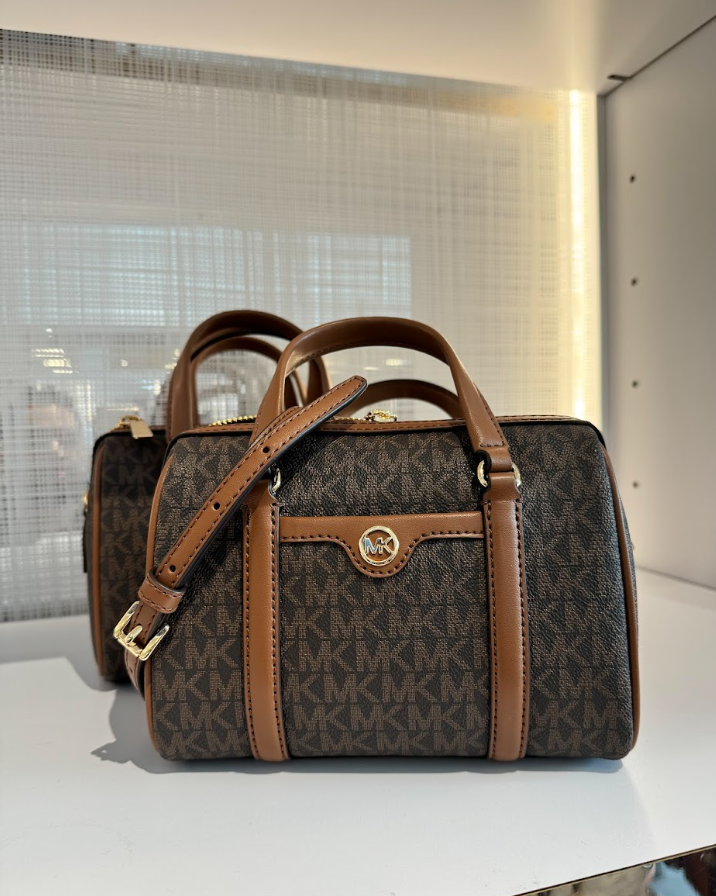 Michael Kors Travel Xs Duffle Crossbody In Brown Multi