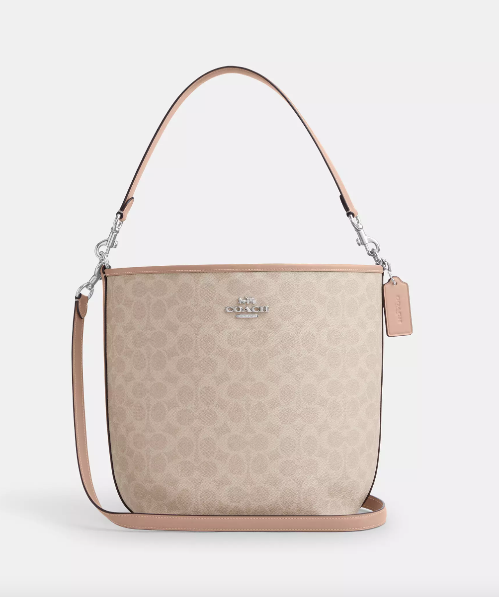 Coach City Large Bucket Bag In Signature Sand Taupe (Pre-Order)