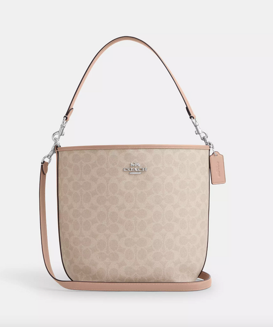 Coach City Large Bucket Bag In Signature Sand Taupe (Pre-Order)