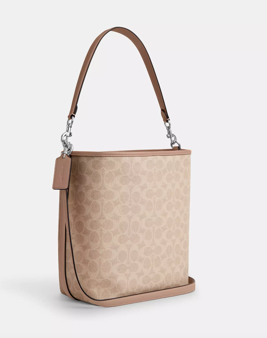 Coach City Large Bucket Bag In Signature Sand Taupe (Pre-Order)