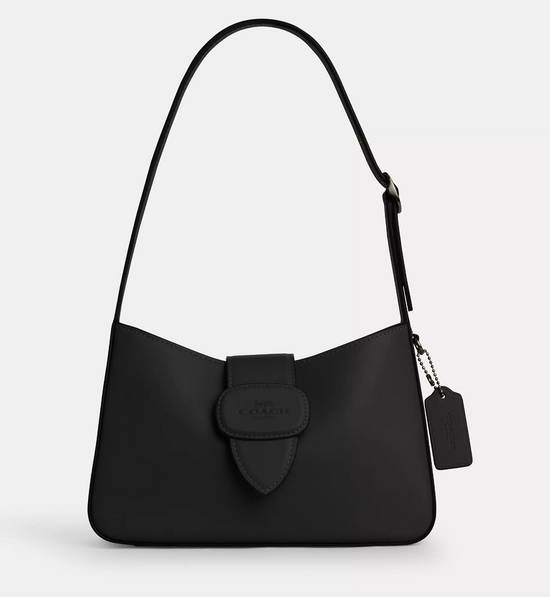 Coach Eliza Shoulder Bag With Zipper Closure In Black (Pre-Order)