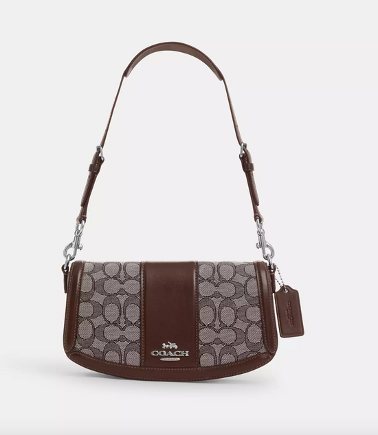 Coach Andrea Shoulder Bag In Signature Jacquard Oak Maple (Pre-Order)