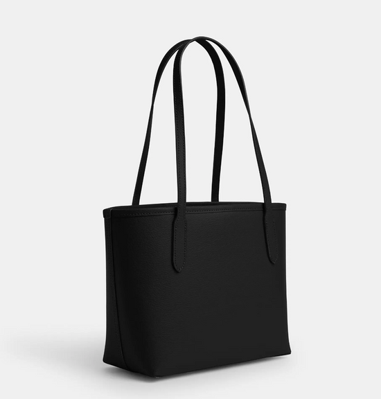 Coach Small City Tote In Black