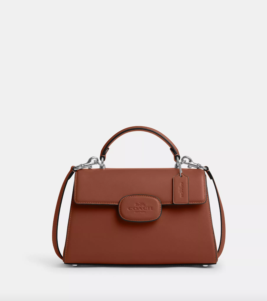 Coach Eliza Top Handle With Leather Covered Closure In Redwood