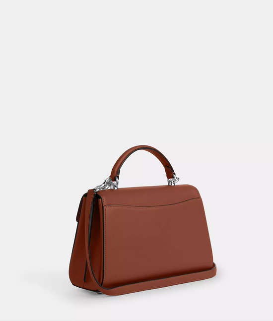 Coach Eliza Top Handle With Leather Covered Closure In Redwood