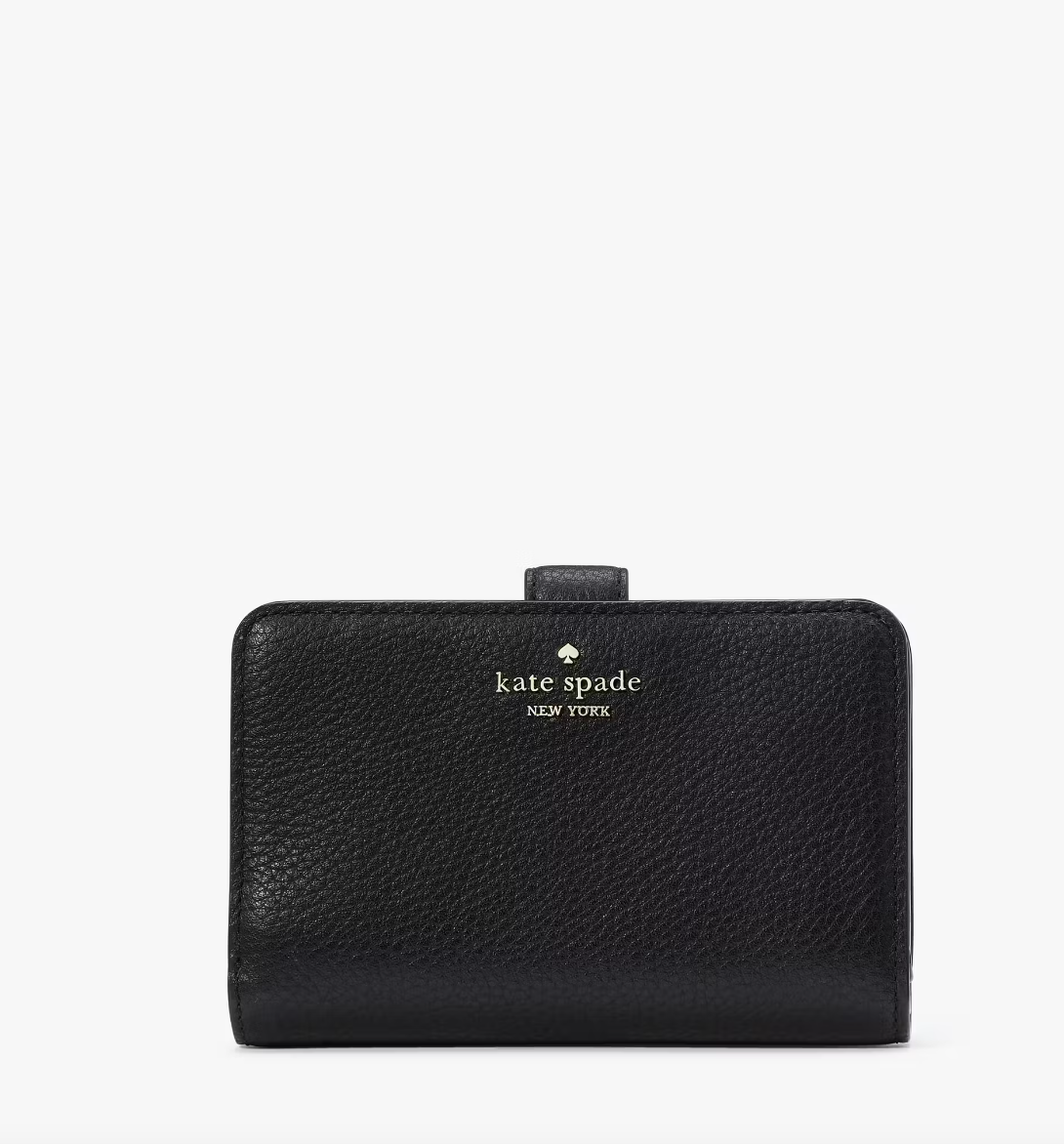 Kate Spade Lena Medium Compact Bifold Wallet In Black