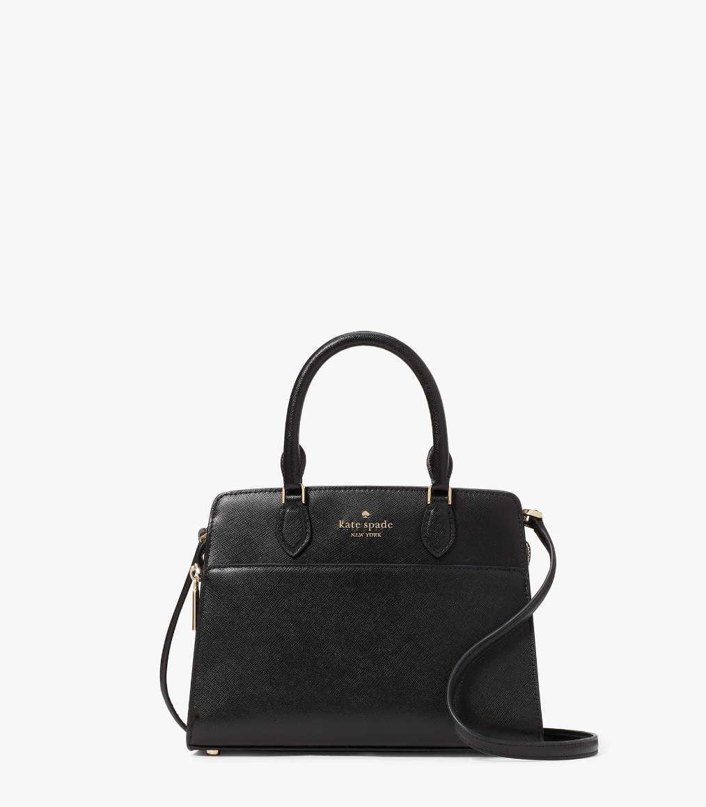 Kate Spade Madison Saffiano Leather Small Satchel In Black (Pre-Order)