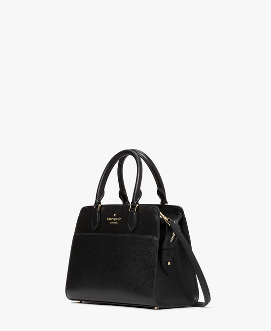 Kate Spade Madison Saffiano Leather Small Satchel In Black (Pre-Order)