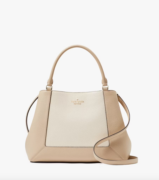 Kate Spade Lena Colorblock Satchel In Light Sand Multi