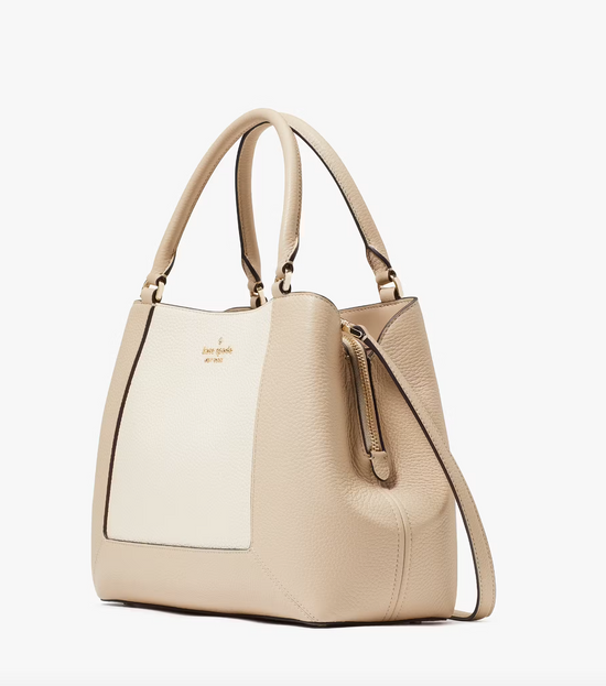 Kate Spade Lena Colorblock Satchel In Light Sand Multi