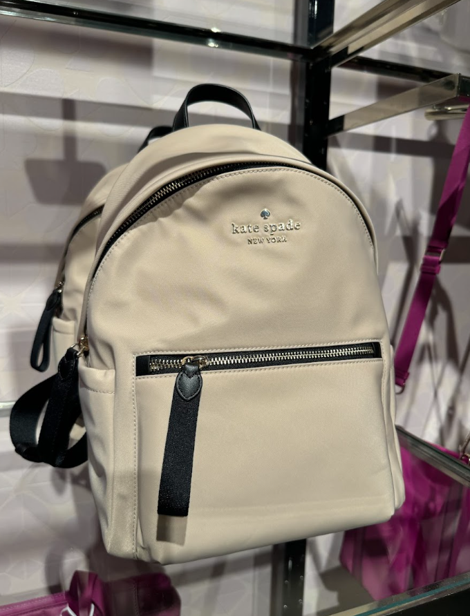 Kate Spade Chelsea Medium Backpack In Warm Beige Multi