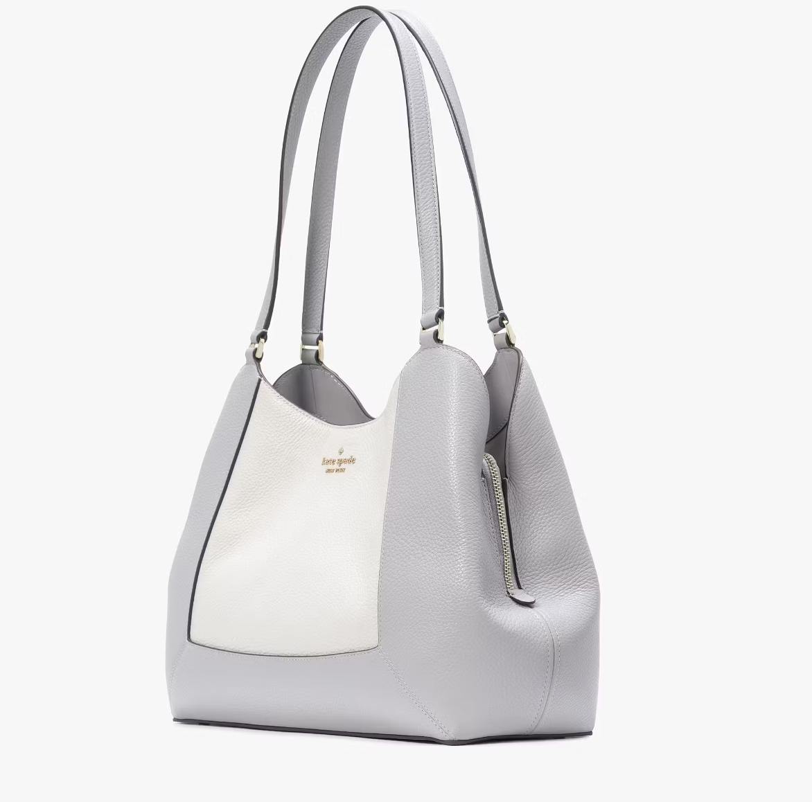 Kate Spade Lena Colorblock Triple Compartment Shoulder In Mountain Grey Multi