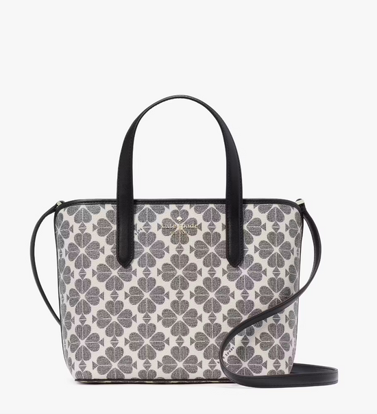 Kate Spade Signature Spade Flower Small Tote In Black Multi