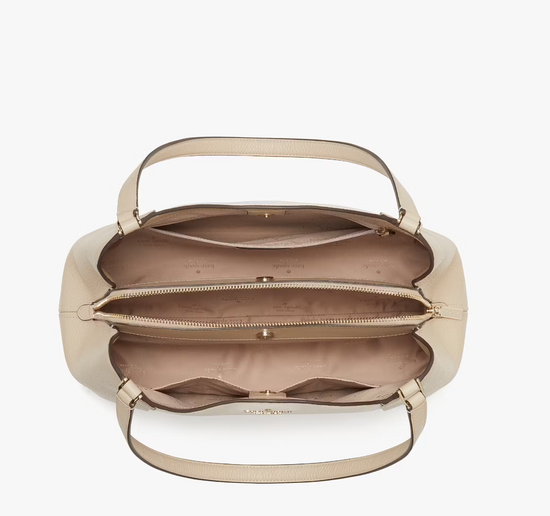 Kate Spade Lena Colorblock Triple Compartment Shoulder In Light Sand Multi (Pre-Order)