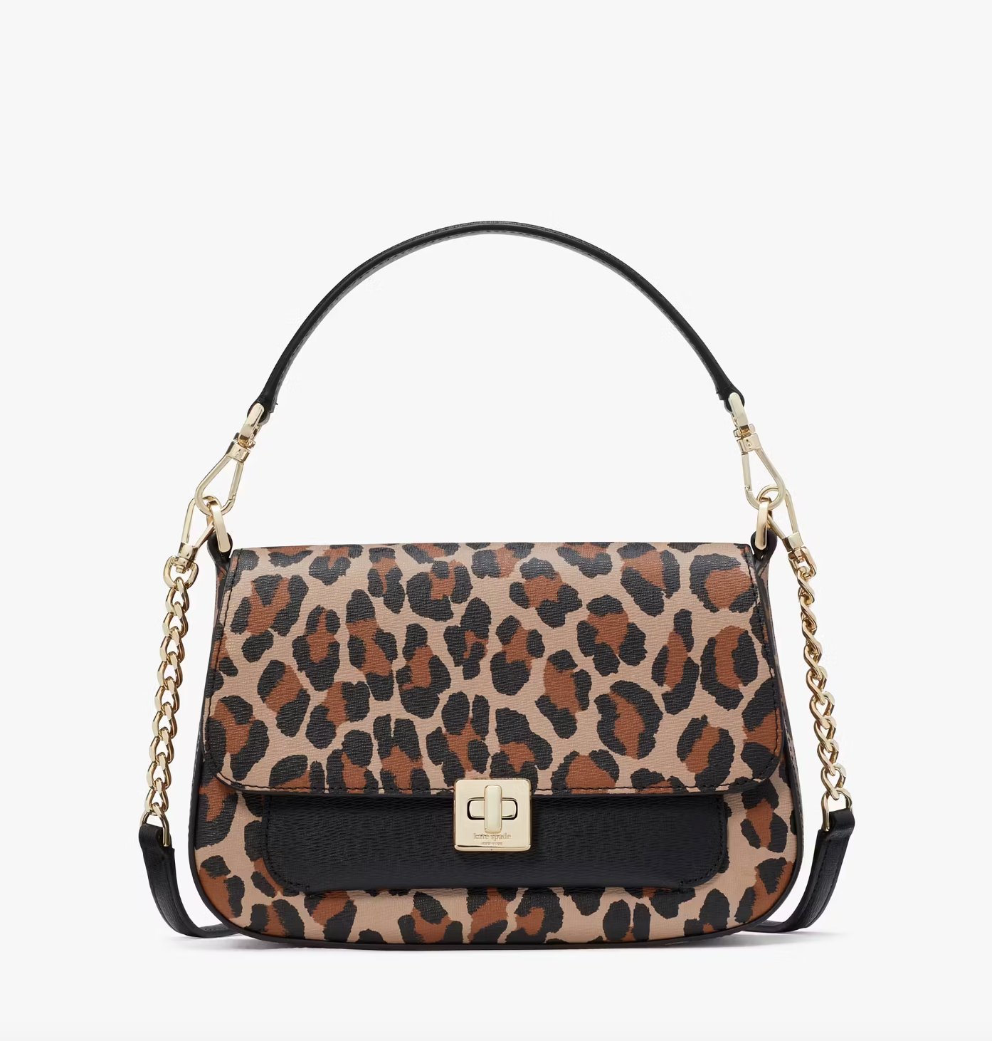 Kate Spade Phoebe Spotted Leopard Small Flap Crossbody In Brown Multi (Pre-Order)