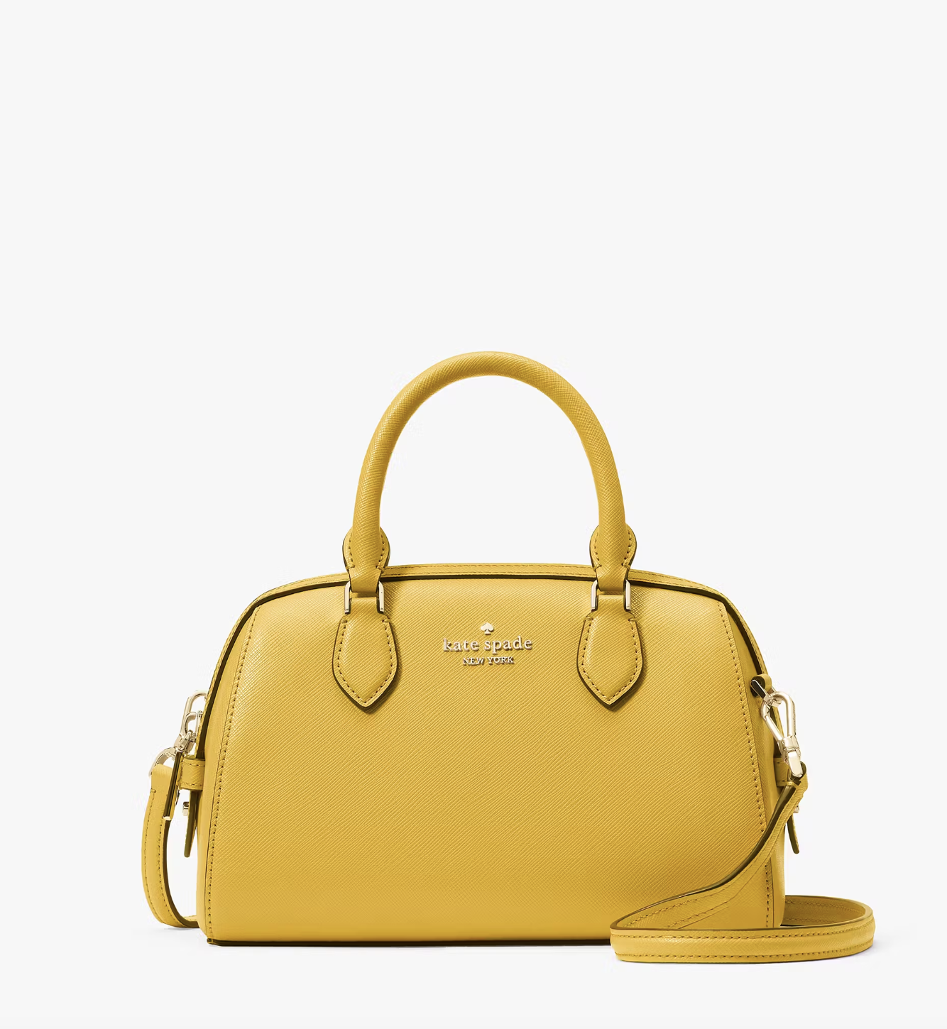 Kate Spade Madison Saffiano Leather Duffle Crossbody In Daffodil