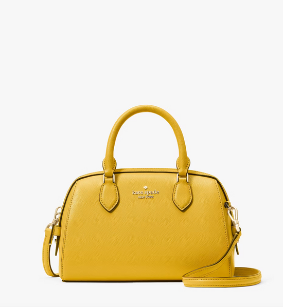 Kate Spade Madison Saffiano Leather Duffle Crossbody In Daffodil