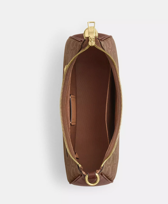 Coach Teri Hobo In Signature Gold Tan Brown