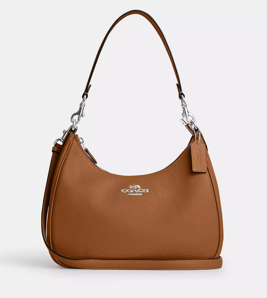 Coach Teri Hobo In Silver Light Saddle (Pre-Order)