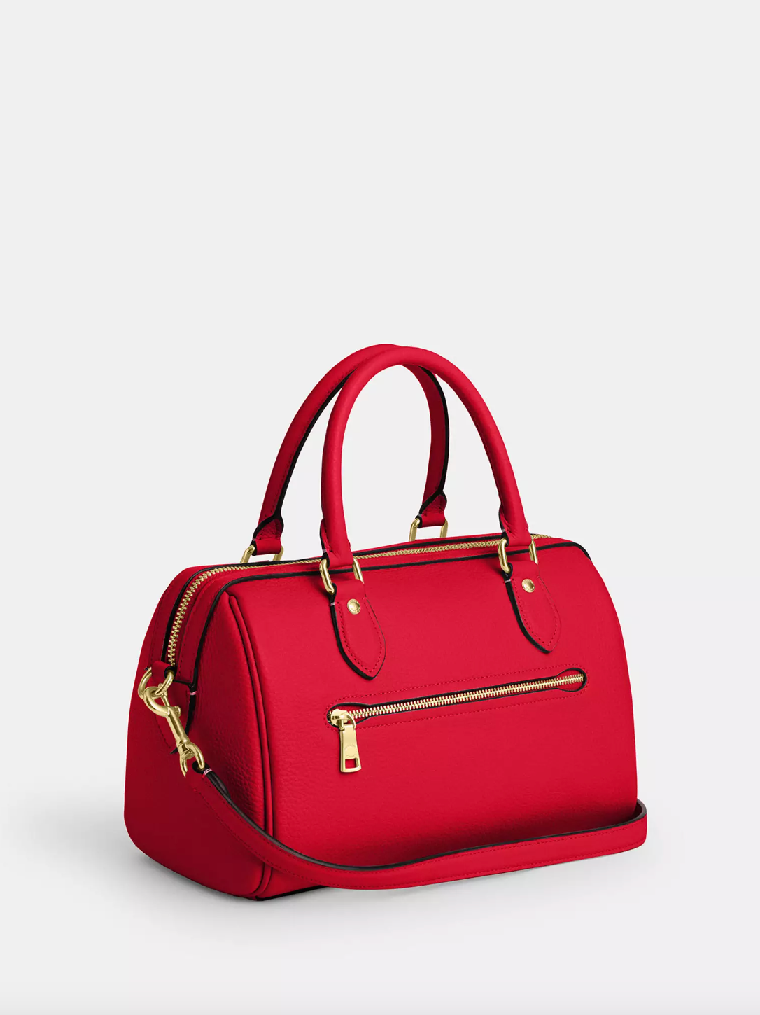 Coach Rowan Satchel In Gold Bold Red (Pre-Order)