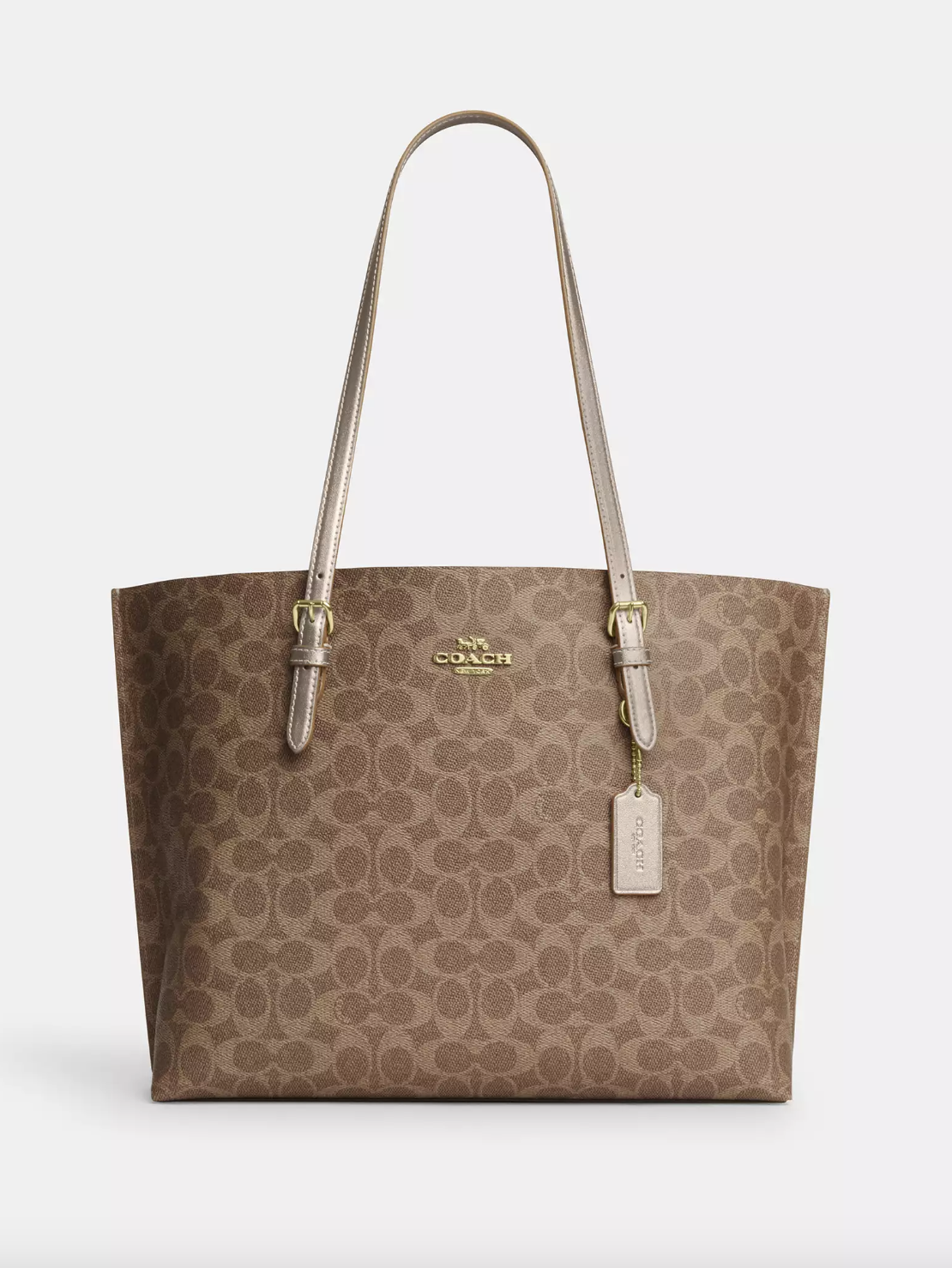 Coach Mollie Tote In Signature Gold Tan Light Champagne (Pre-Order)