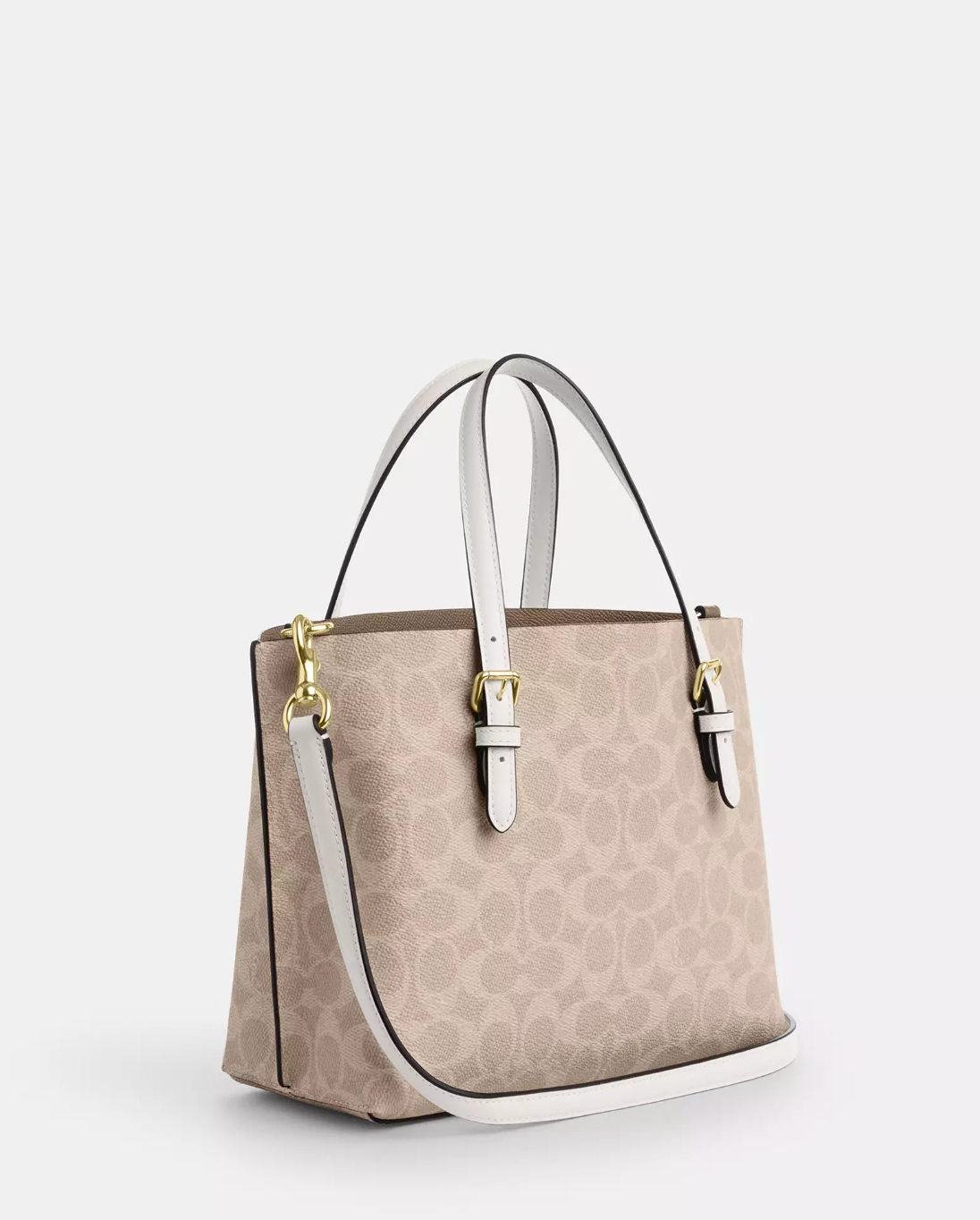 Coach Mollie Tote 25 In Signature Gold Sand Chalk (Pre-Order)