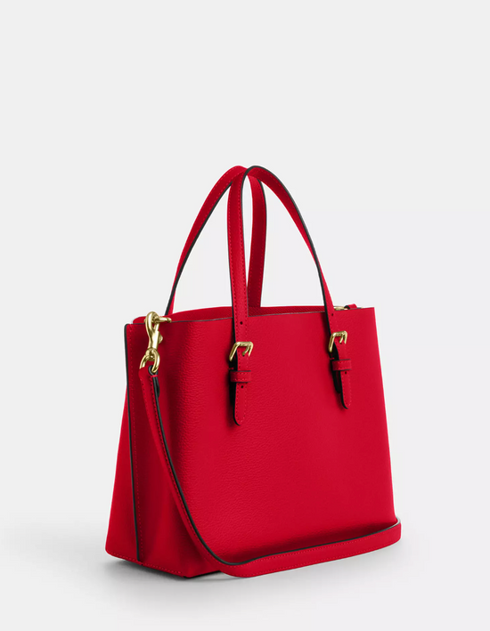 Coach Mollie Tote 25 In Gold Bold Red (Pre-Order)