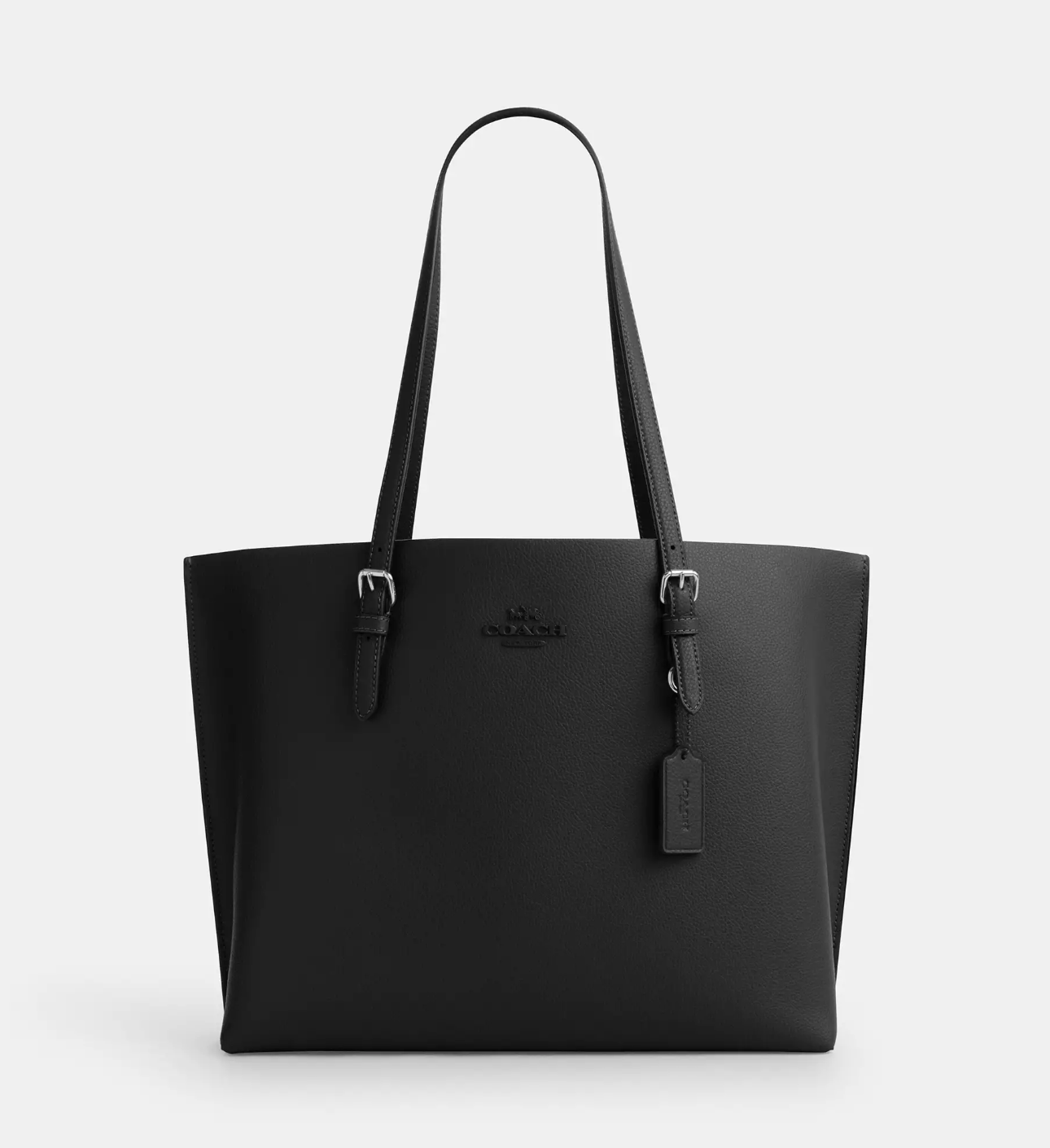 Coach Mollie Tote In novelty leather Silve Black (Pre-Order)