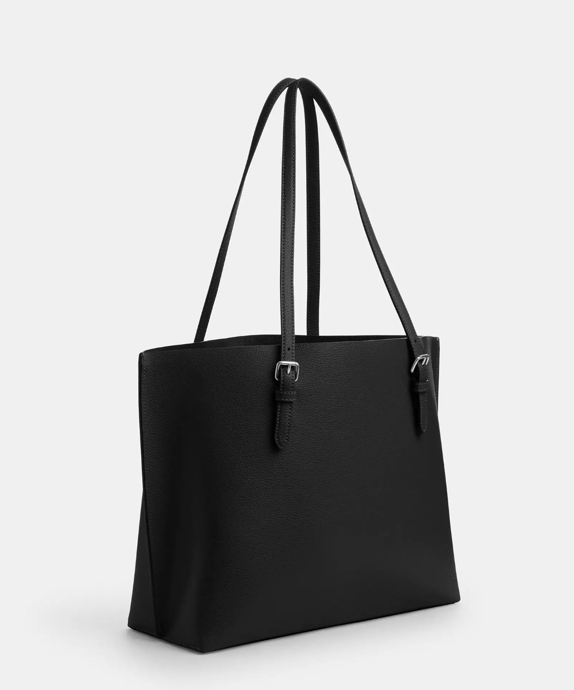 Coach Mollie Tote In novelty leather Silve Black (Pre-Order)