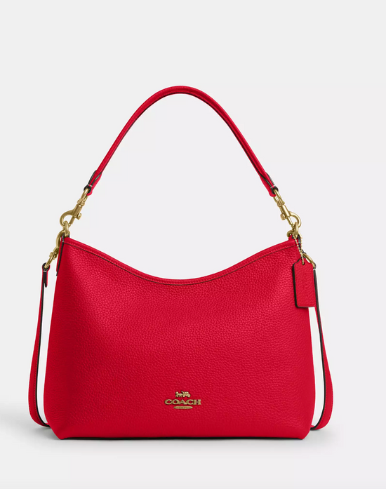 Coach Laurel Shoulder Bag In Gold Bold Red (Pre-Order)