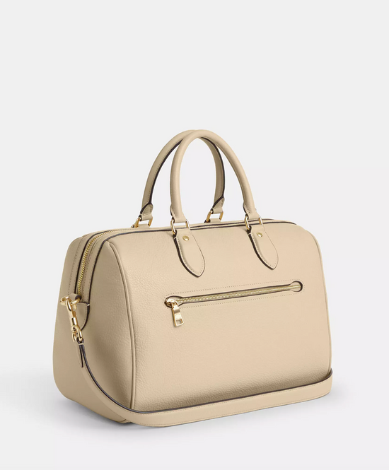 Coach Rowan Large Satchel Bag In Gold Ivory (Pre-Order)