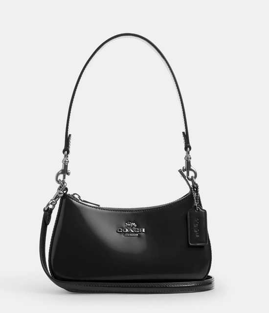 Coach Teri Mini Crossbody Bag In novelty leather Silver Black (Pre-Order)