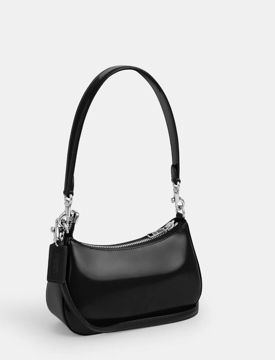 Coach Teri Mini Crossbody Bag In novelty leather Silver Black (Pre-Order)