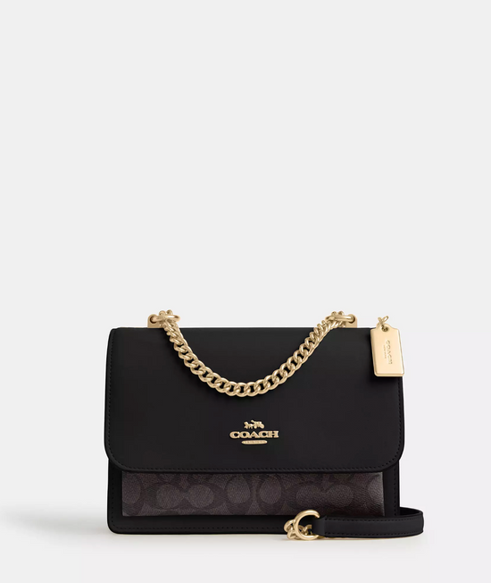 Coach Klare Crossbody In Signature Gunmetal Gold Walnut Black (Pre-Order)