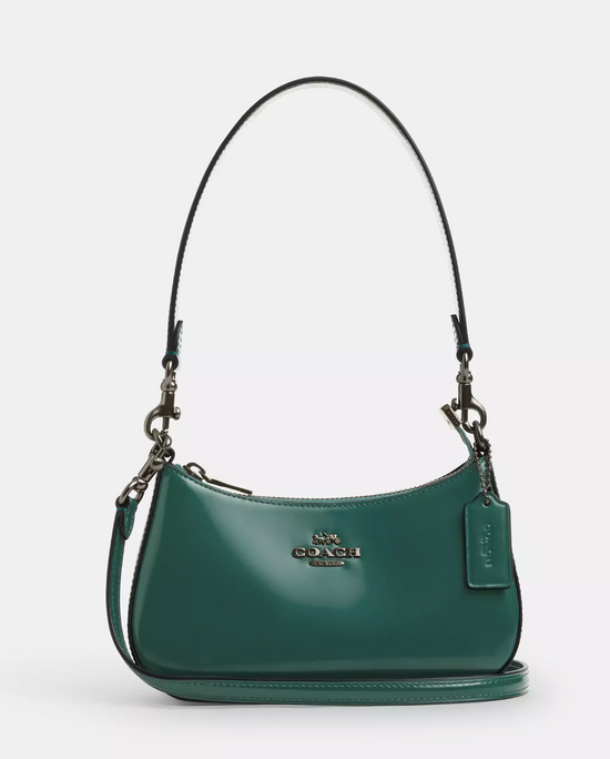 Coach Teri Mini Crossbody Bag In novelty leather Qb Emerald Green (Pre-Order)