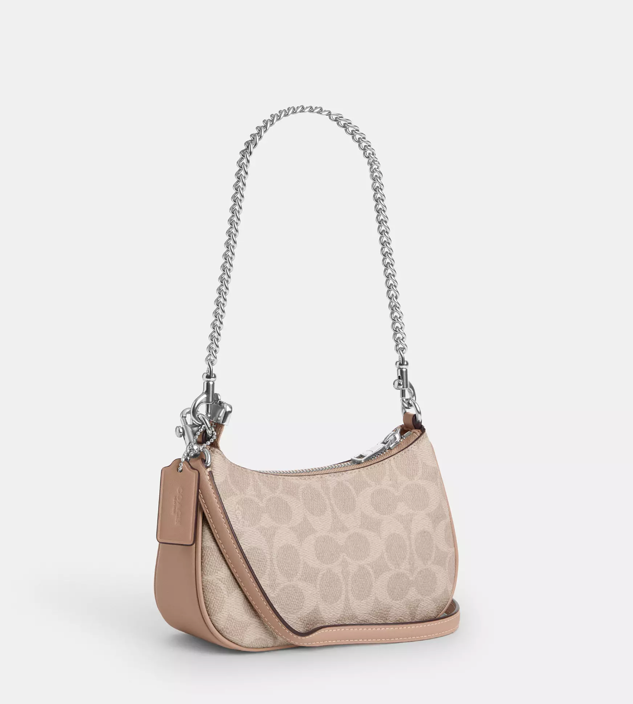 Coach Teri Mini Crossbody Bag In Signature Silver Sand Taupe (Pre-Order)