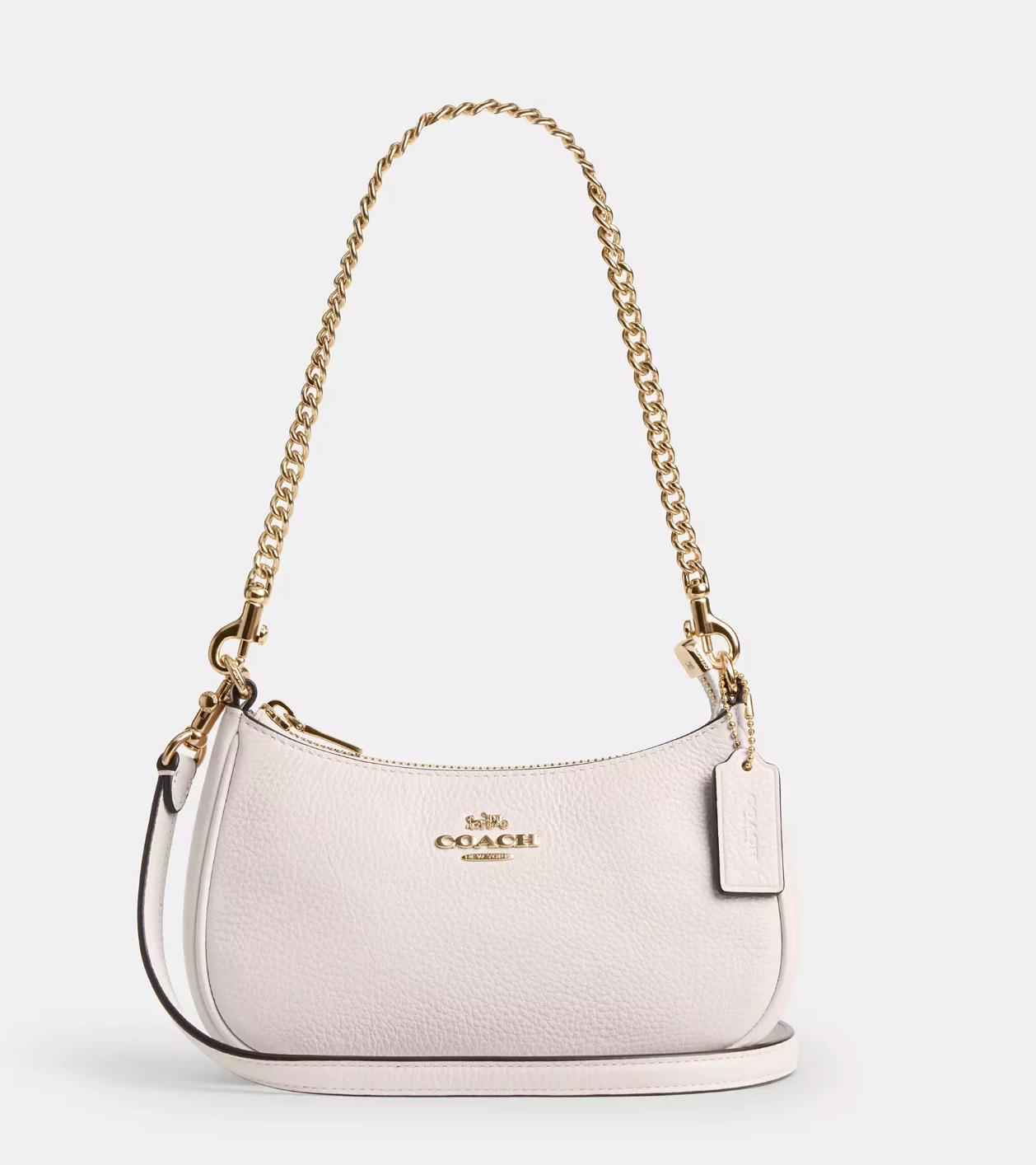 Coach Teri Mini Crossbody Bag In pebbled leather Gold Chalk (Pre-Order)