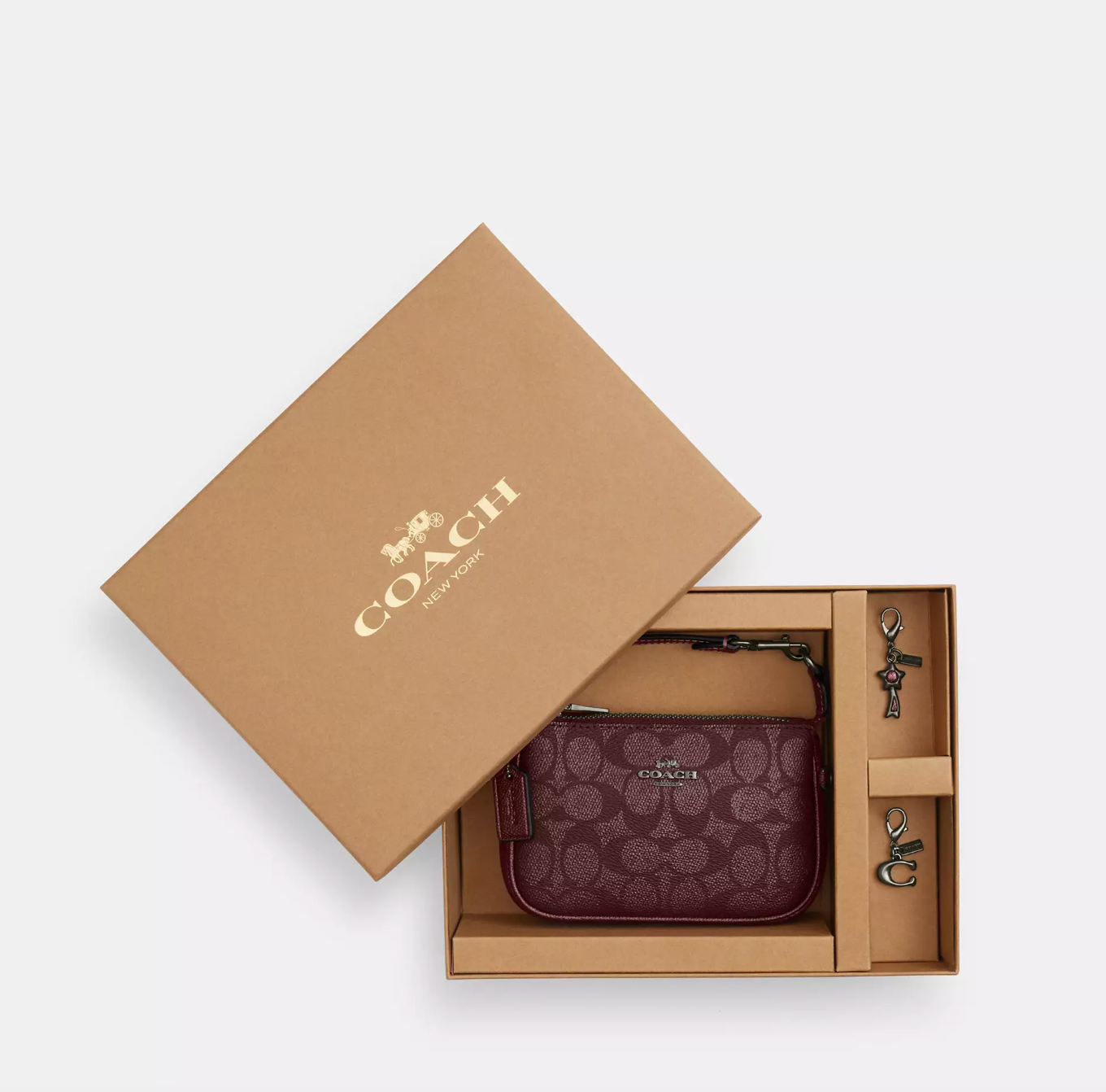 Coach Boxed Nolita Bag 15 In Signature Gunmetal Wine Multi (Pre-Order)