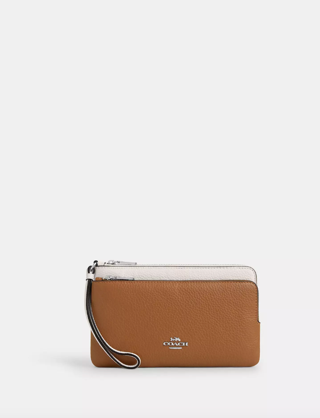 Coach Double Zip Wallet In Silver Light Saddle Multi (Pre-Order)