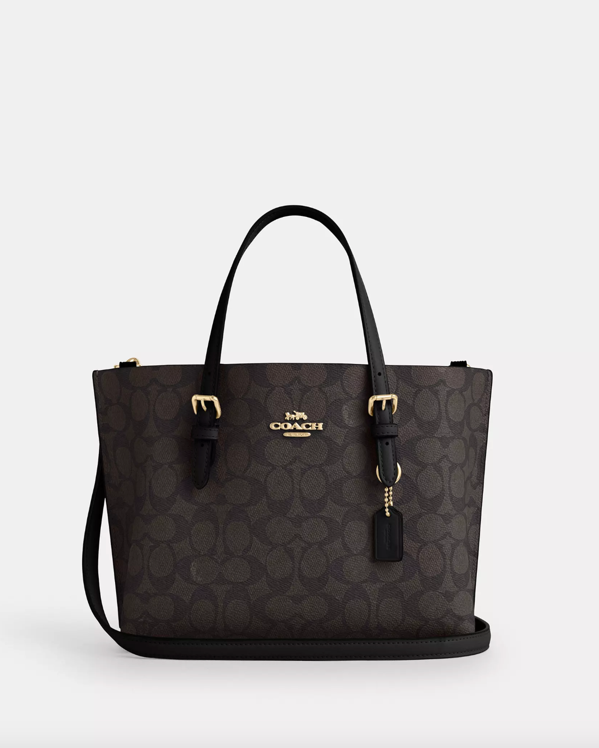 Coach Mollie Tote 25 In Signature Gold Walnut Black (Pre-Order)