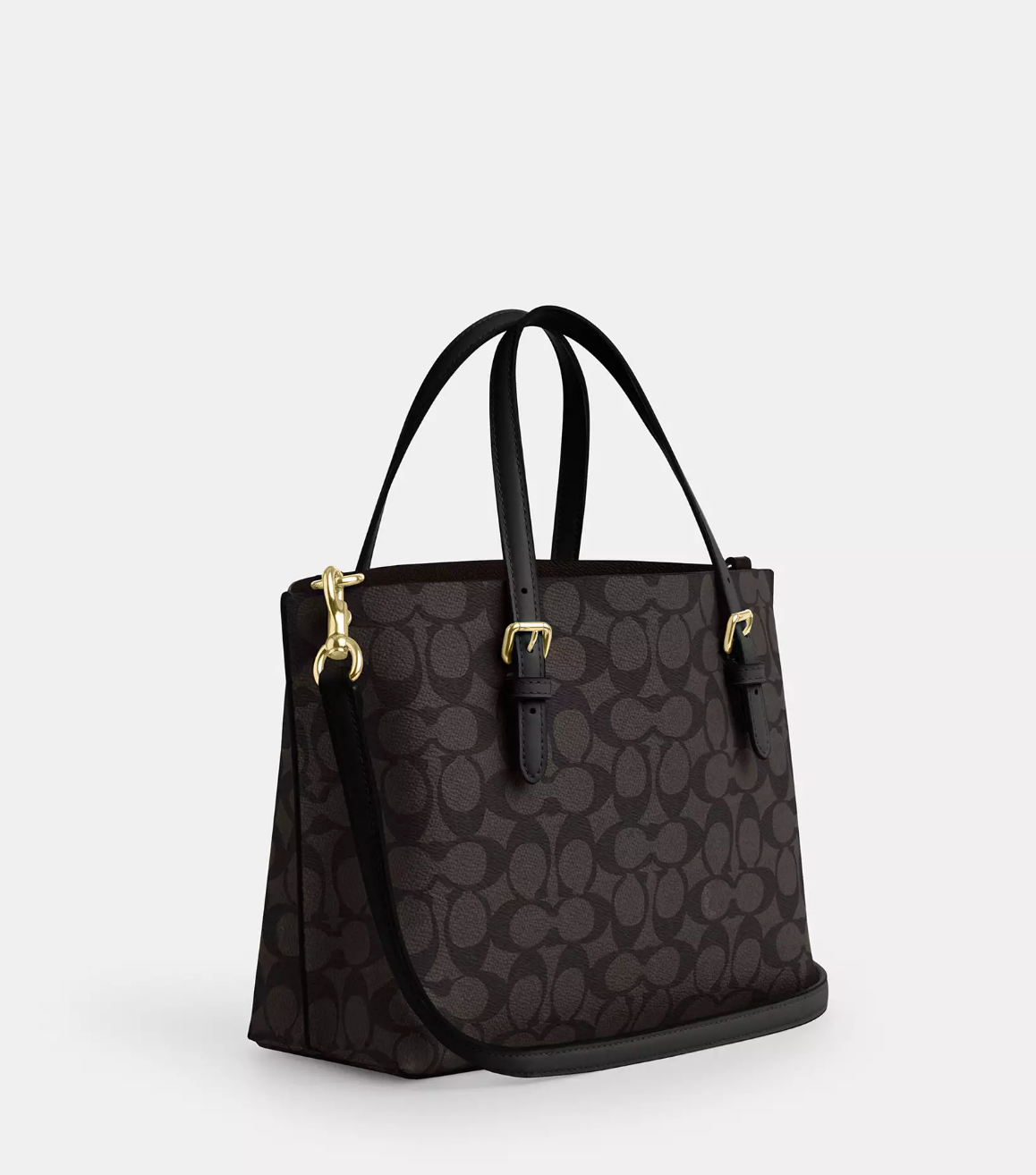 Coach Mollie Tote 25 In Signature Gold Walnut Black (Pre-Order)