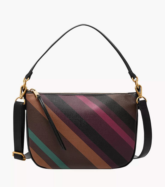 Fossil Skylar Crossbody In Holiday Stripe (Pre-Order)