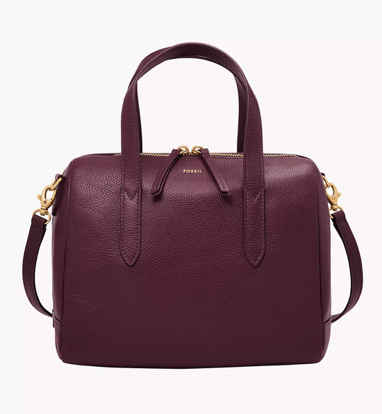 Fossil Sydney Satchel In Raisin (Pre-Order)