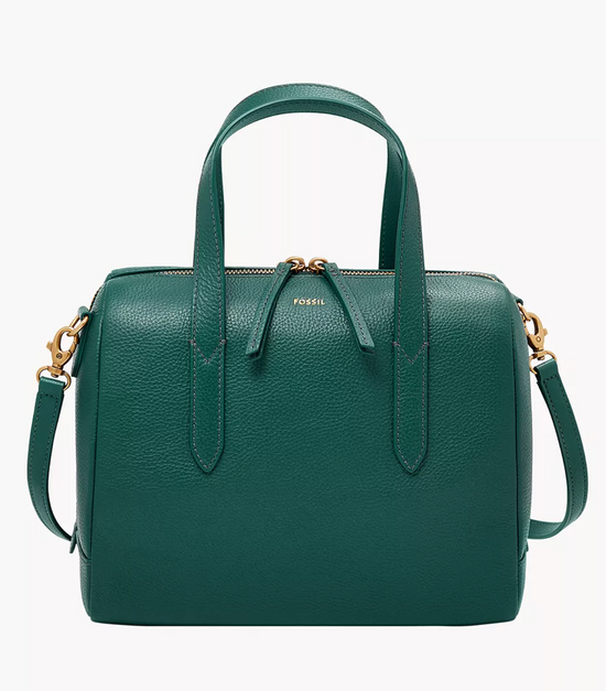 Fossil Sydney Satchel In Deep Jade (Pre-order)